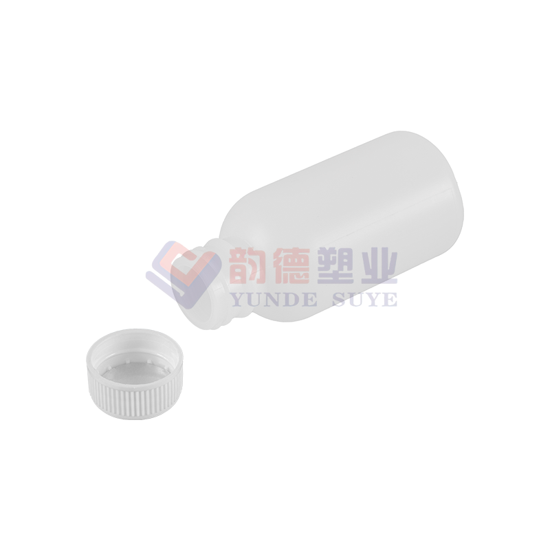 زجاجة مستديرة HDPE سميكة كيميائية مع غطاء PP 100ml-01(A)